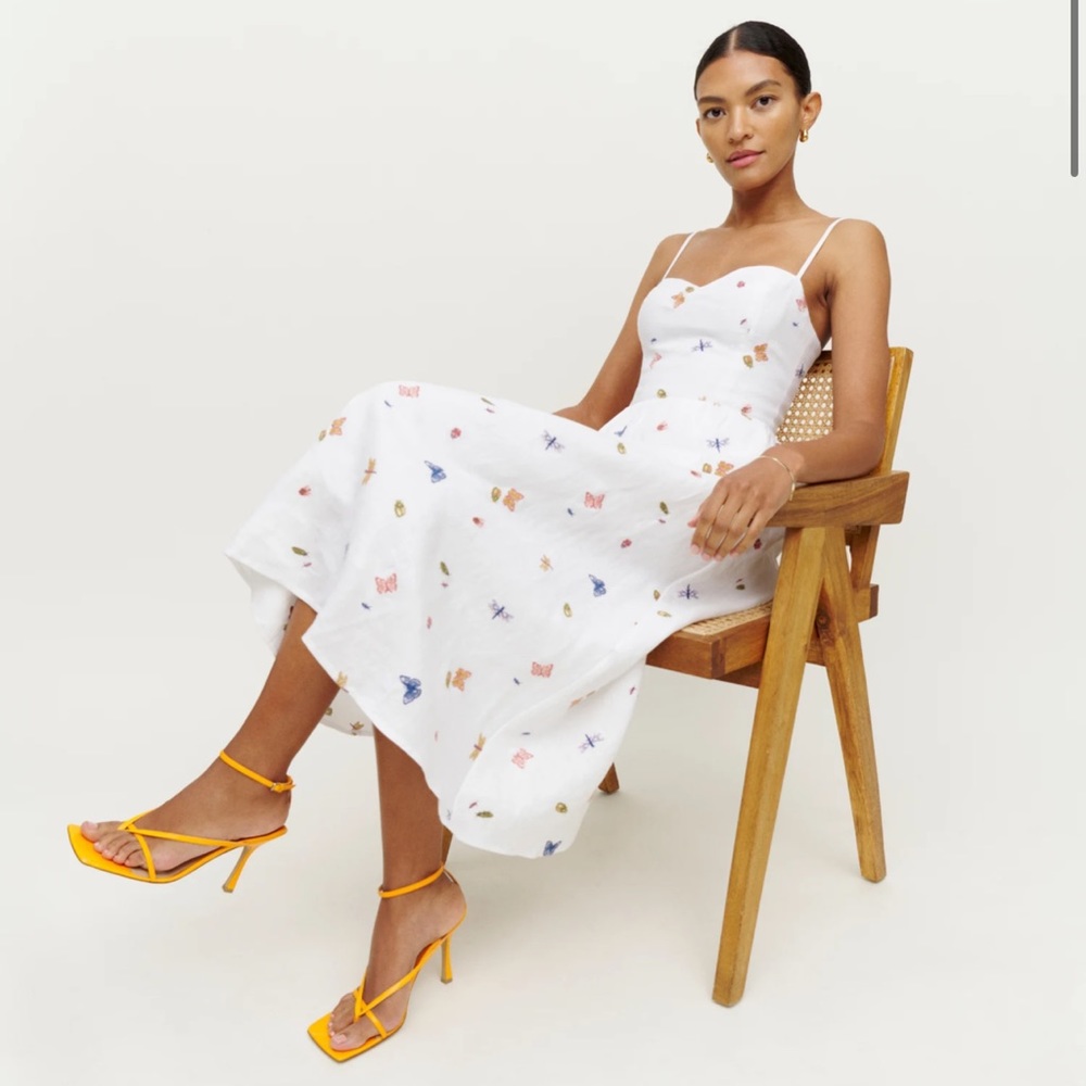 Reformation Zander Linen Dress size 4